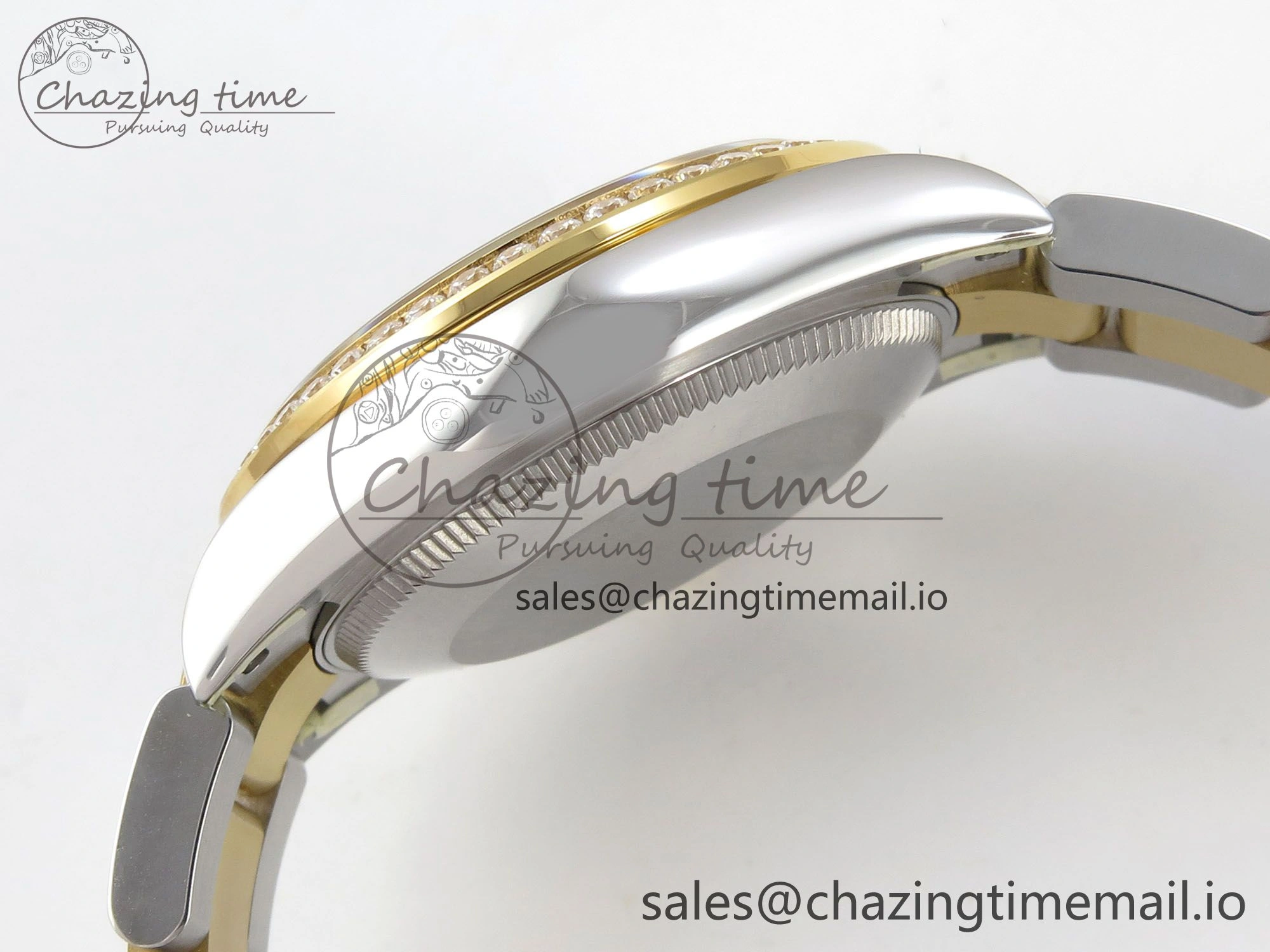 DateJust 31 278383RBR THBF 1:1 Best Edition 904L Steel White Roman Dial Diamonds Bezel on SS YG Oyster Bracelet HZ Cal.2236