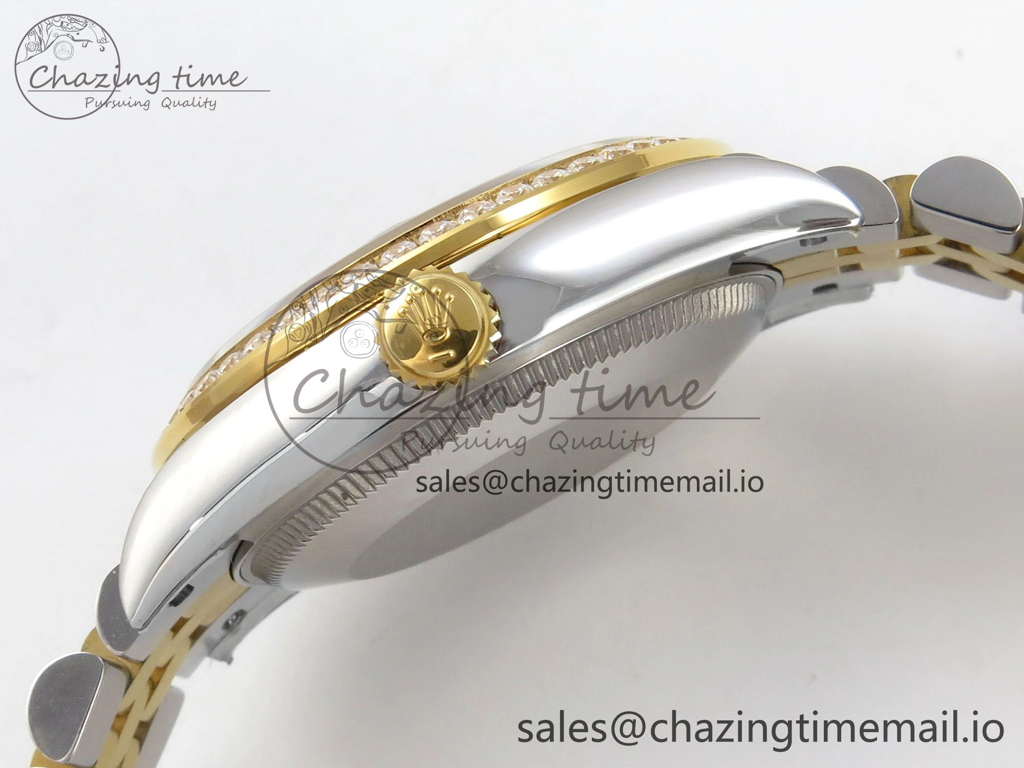 DateJust 31 278383RBR THBF 1:1 Best Edition 904L Steel YG Diamonds Dial Diamonds Bezel on SS YG Jubilee Bracelet HZ Cal.2236