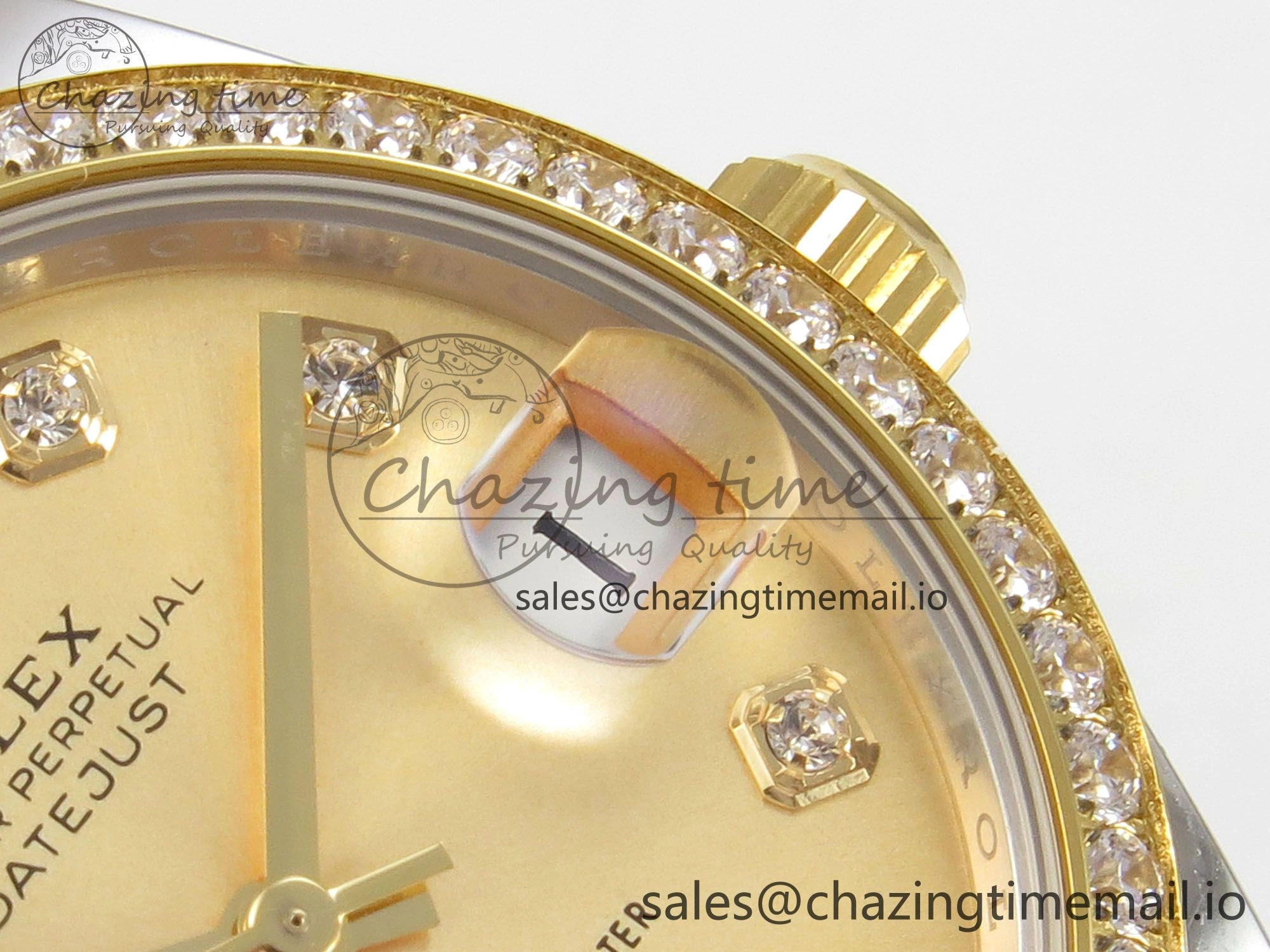 DateJust 31 278383RBR THBF 1:1 Best Edition 904L Steel YG Diamonds Dial Diamonds Bezel on SS YG Jubilee Bracelet HZ Cal.2236