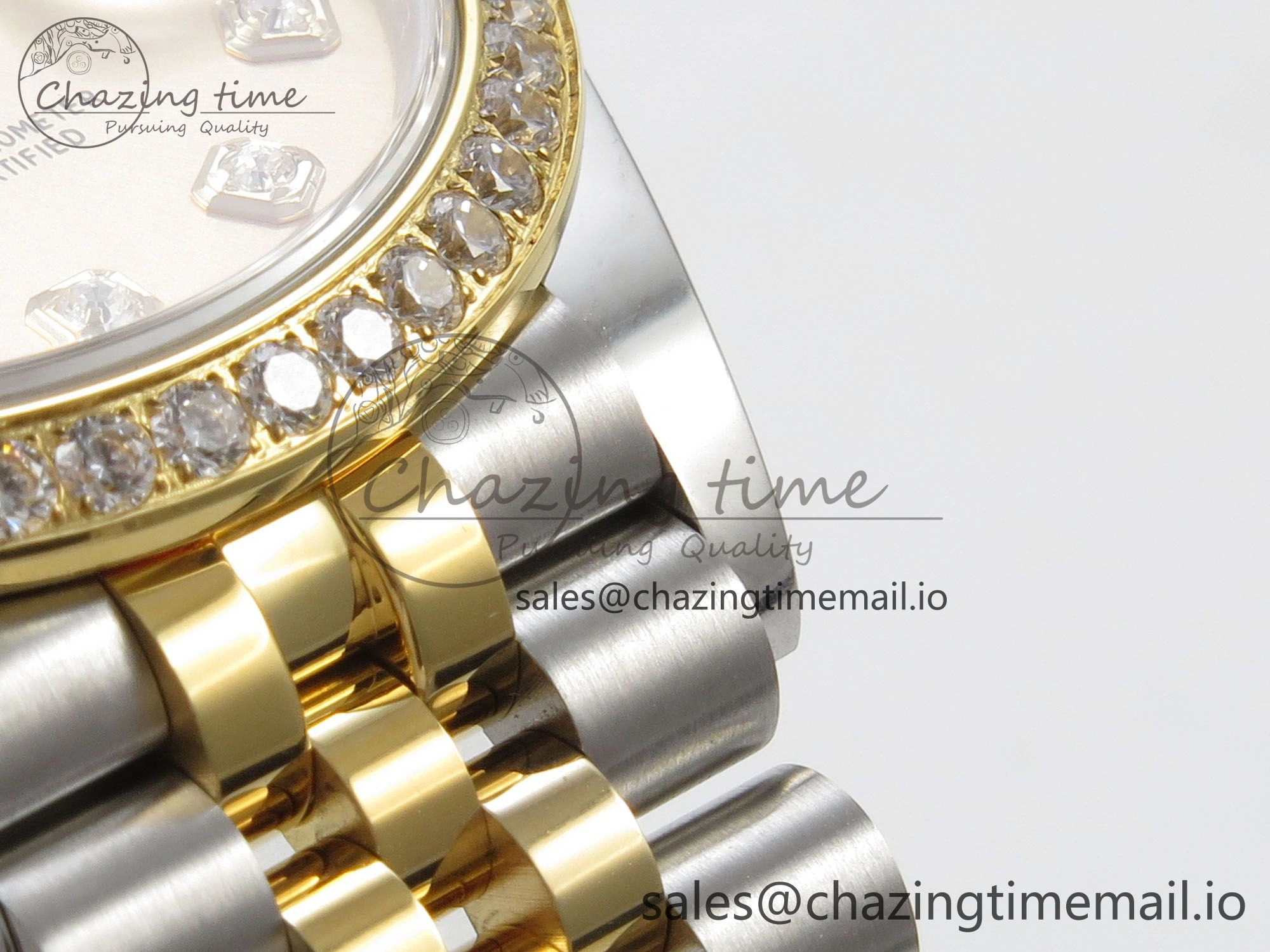 DateJust 31 278383RBR THBF 1:1 Best Edition 904L Steel YG Diamonds Dial Diamonds Bezel on SS YG Jubilee Bracelet HZ Cal.2236