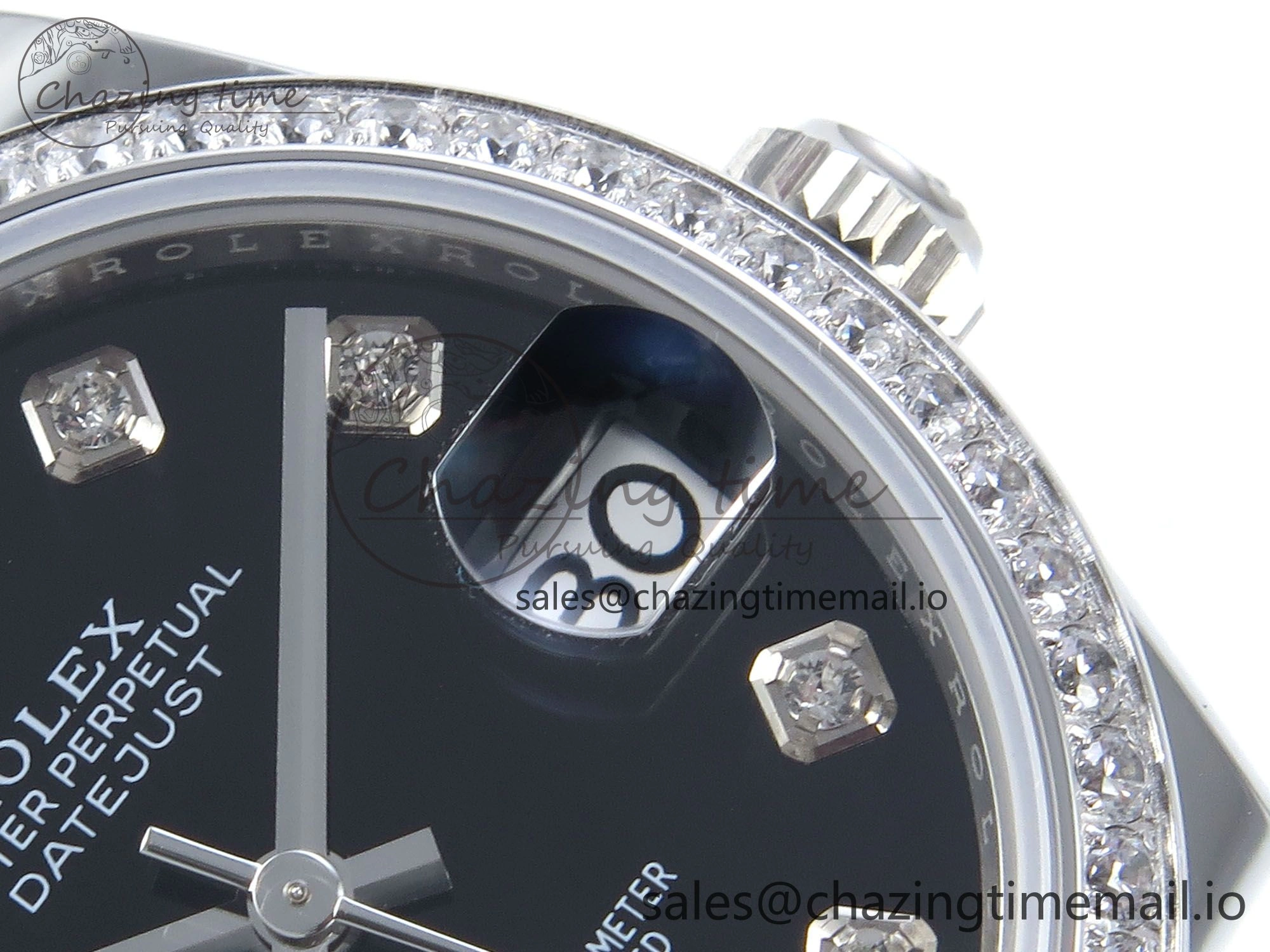 DateJust 31 278384RBR ARF 1:1 Best Edition 904L Steel Black Diamonds Dial Diamonds Bezel on SS Jubilee Bracelet ETA 2688