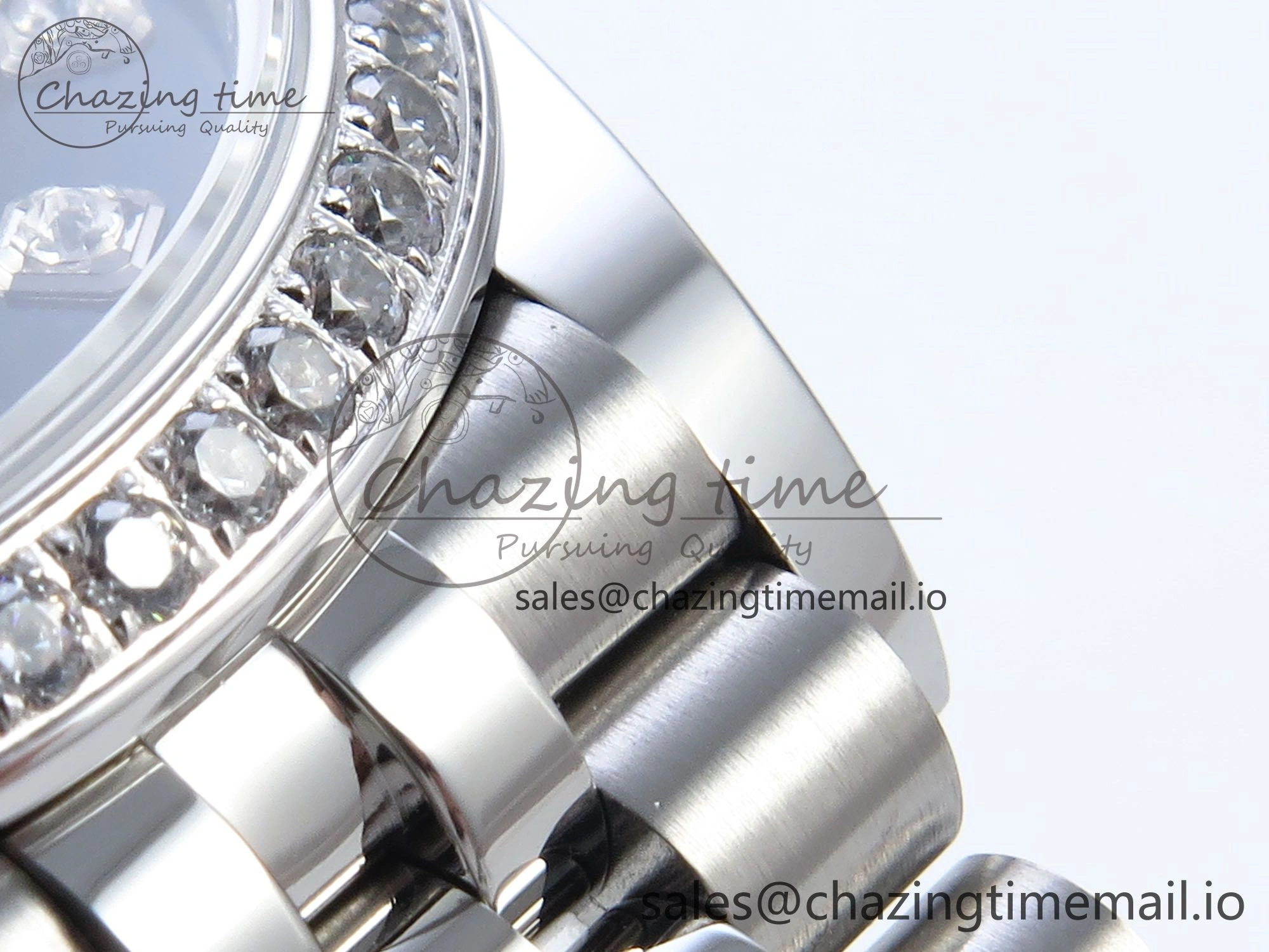 DateJust 31 278384RBR ARF 1:1 Best Edition 904L Steel Black Diamonds Dial Diamonds Bezel on SS Jubilee Bracelet ETA 2688