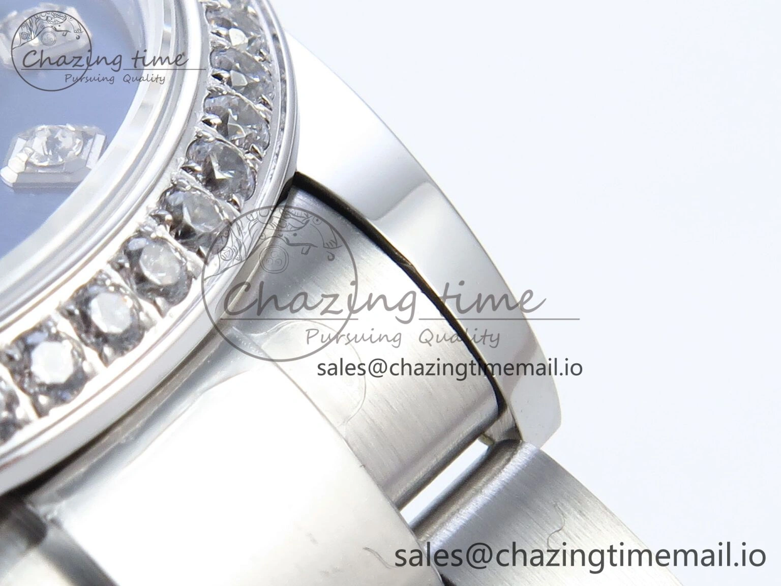 DateJust 31 278384RBR ARF 1:1 Best Edition 904L Steel Blue Diamonds Dial Diamonds Bezel on SS Oyster Bracelet ETA 2688