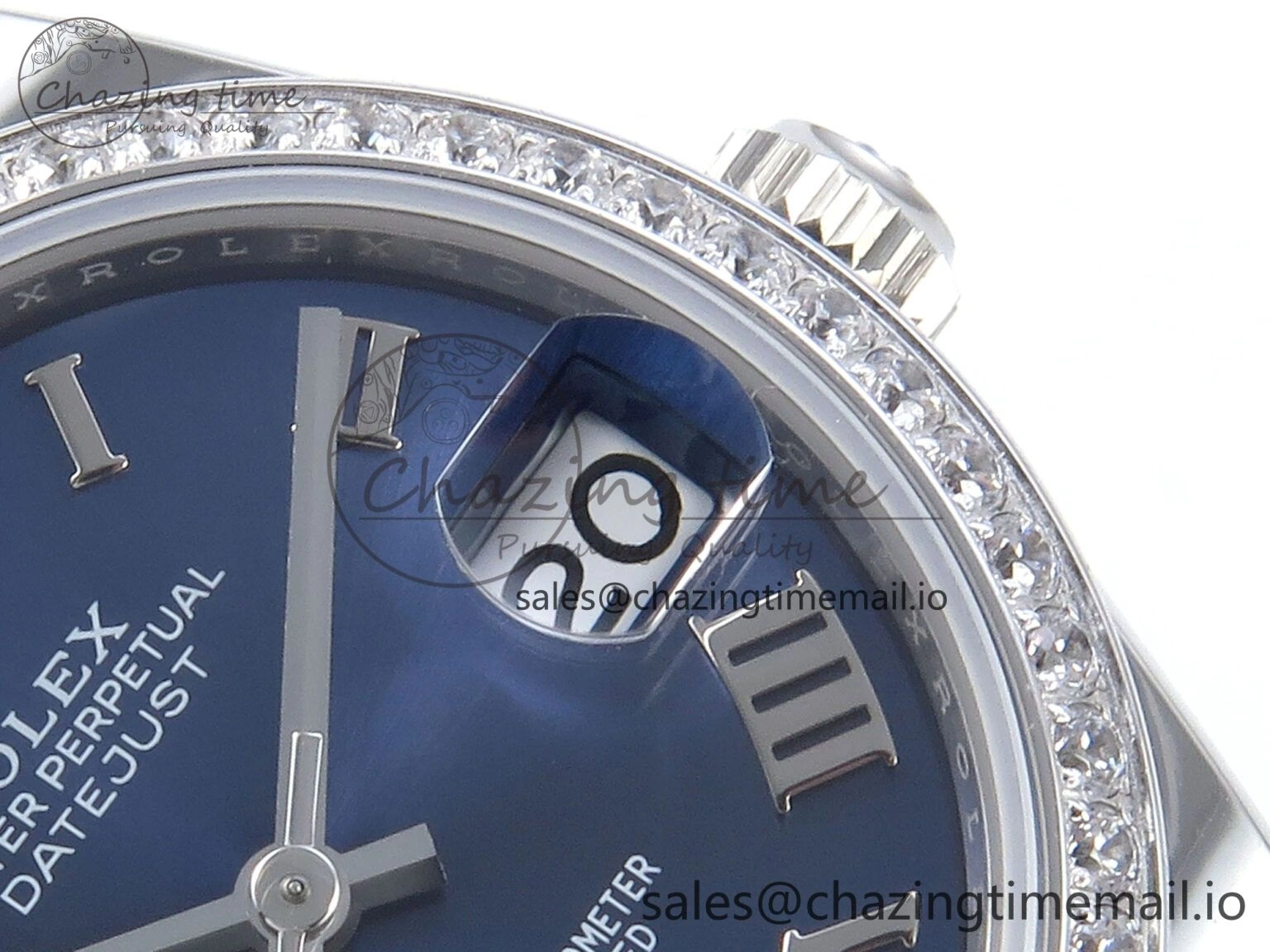 DateJust 31 278384RBR ARF 1:1 Best Edition 904L Steel Blue Roman Dial Diamonds Bezel on SS Oyster Bracelet ETA 2688
