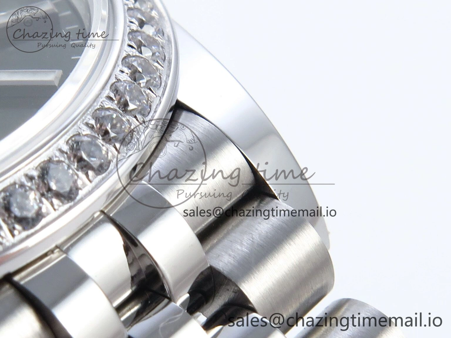 DateJust 31 278384RBR ARF 1:1 Best Edition 904L Steel Green Stick Dial Diamonds Bezel on SS Jubilee Bracelet ETA 2688
