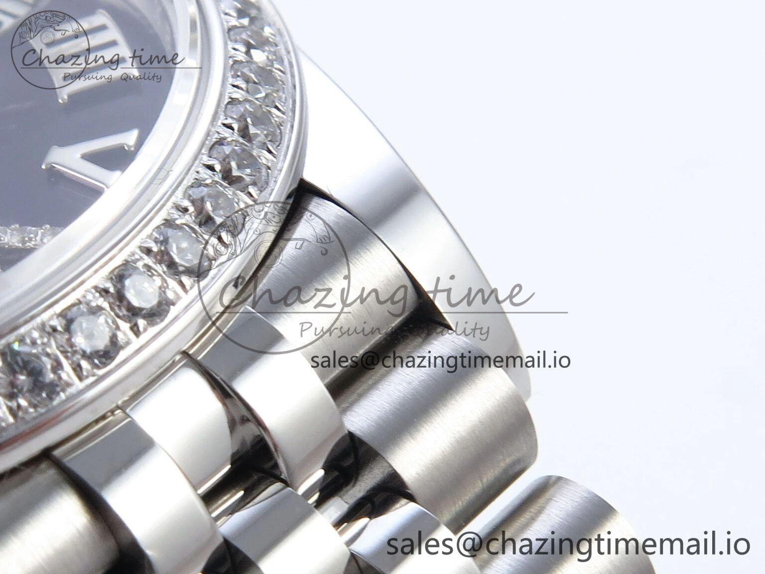DateJust 31 278384RBR ARF 1:1 Best Edition 904L Steel Purple Roman Diamonds Dial Diamonds Bezel on SS Jubilee Bracelet ETA 2688
