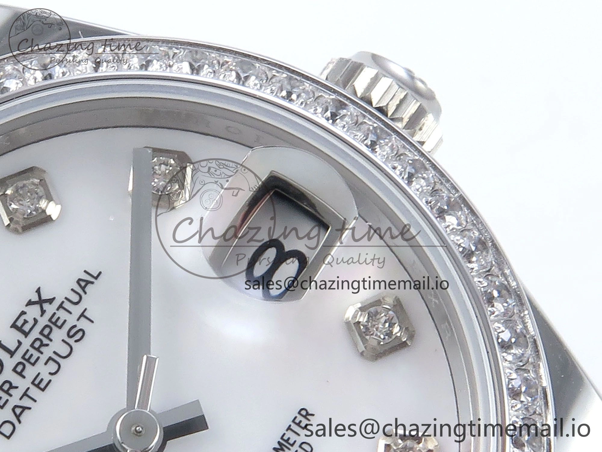 DateJust 31 278384RBR ARF 1:1 Best Edition 904L Steel White MOP Dial Diamonds Bezel on SS Jubilee Bracelet ETA 2688