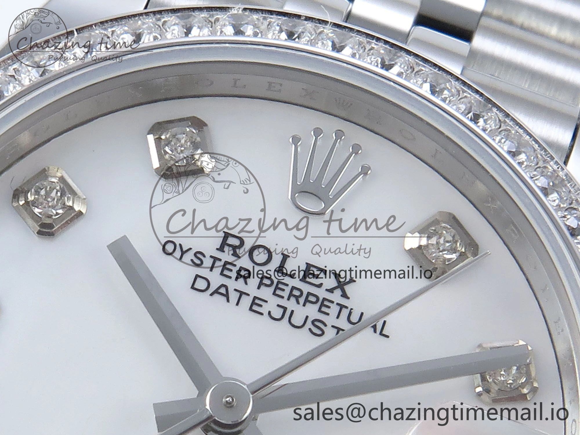 DateJust 31 278384RBR ARF 1:1 Best Edition 904L Steel White MOP Dial Diamonds Bezel on SS Jubilee Bracelet ETA 2688