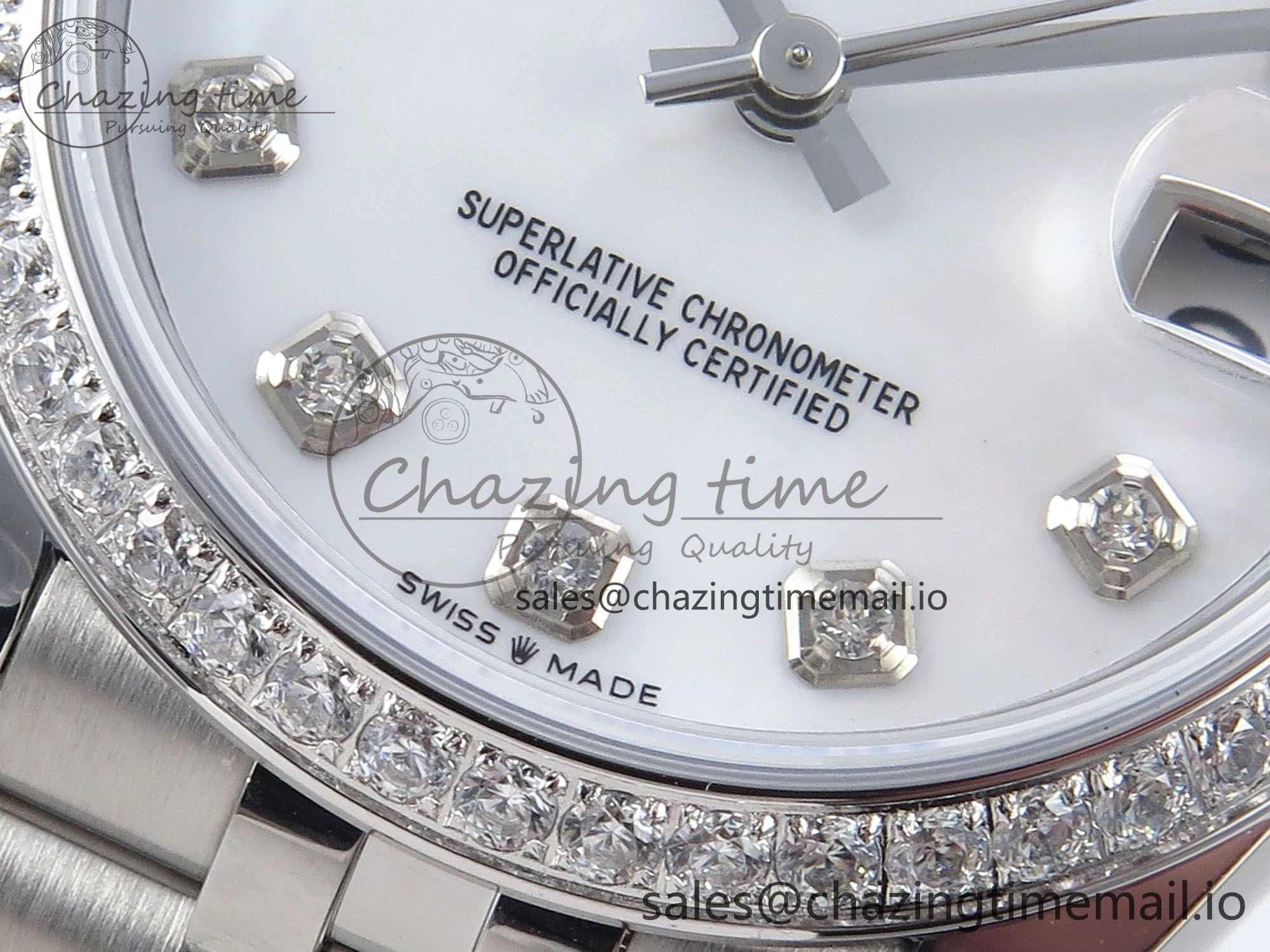 DateJust 31 278384RBR ARF 1:1 Best Edition 904L Steel White MOP Dial Diamonds Bezel on SS Jubilee Bracelet ETA 2688