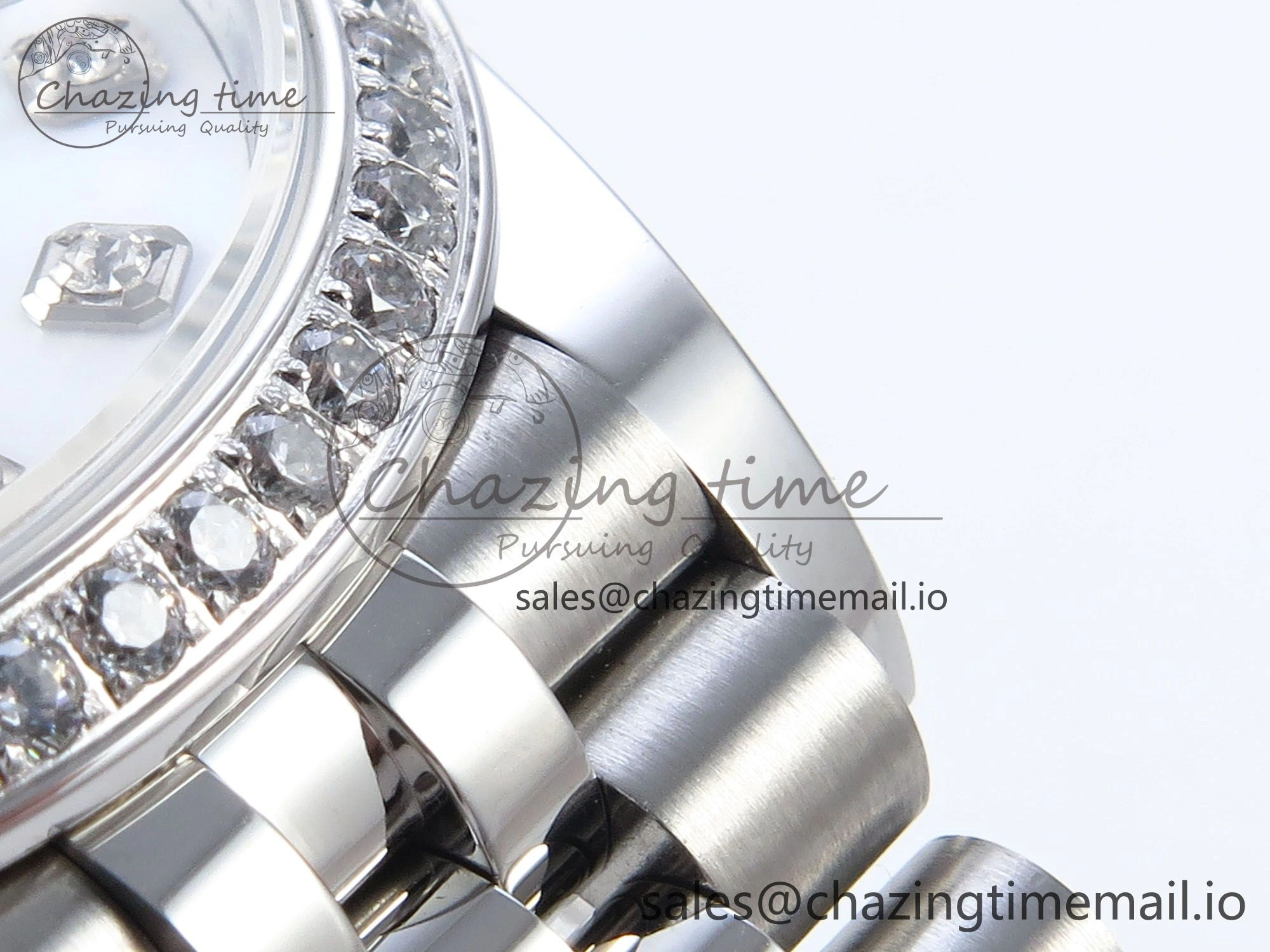 DateJust 31 278384RBR ARF 1:1 Best Edition 904L Steel White MOP Dial Diamonds Bezel on SS Jubilee Bracelet ETA 2688