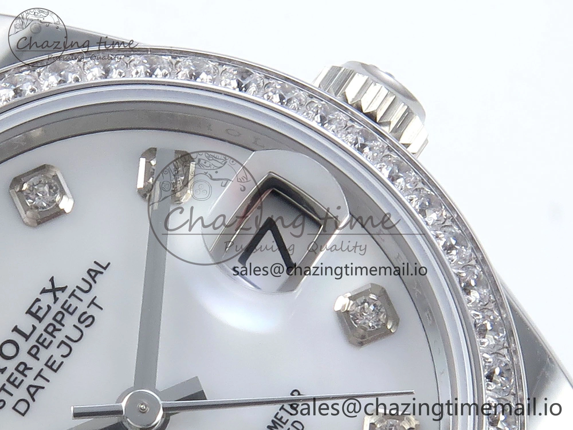 DateJust 31 278384RBR ARF 1:1 Best Edition 904L Steel White MOP Dial Diamonds Bezel on SS Oyster Bracelet ETA 2688
