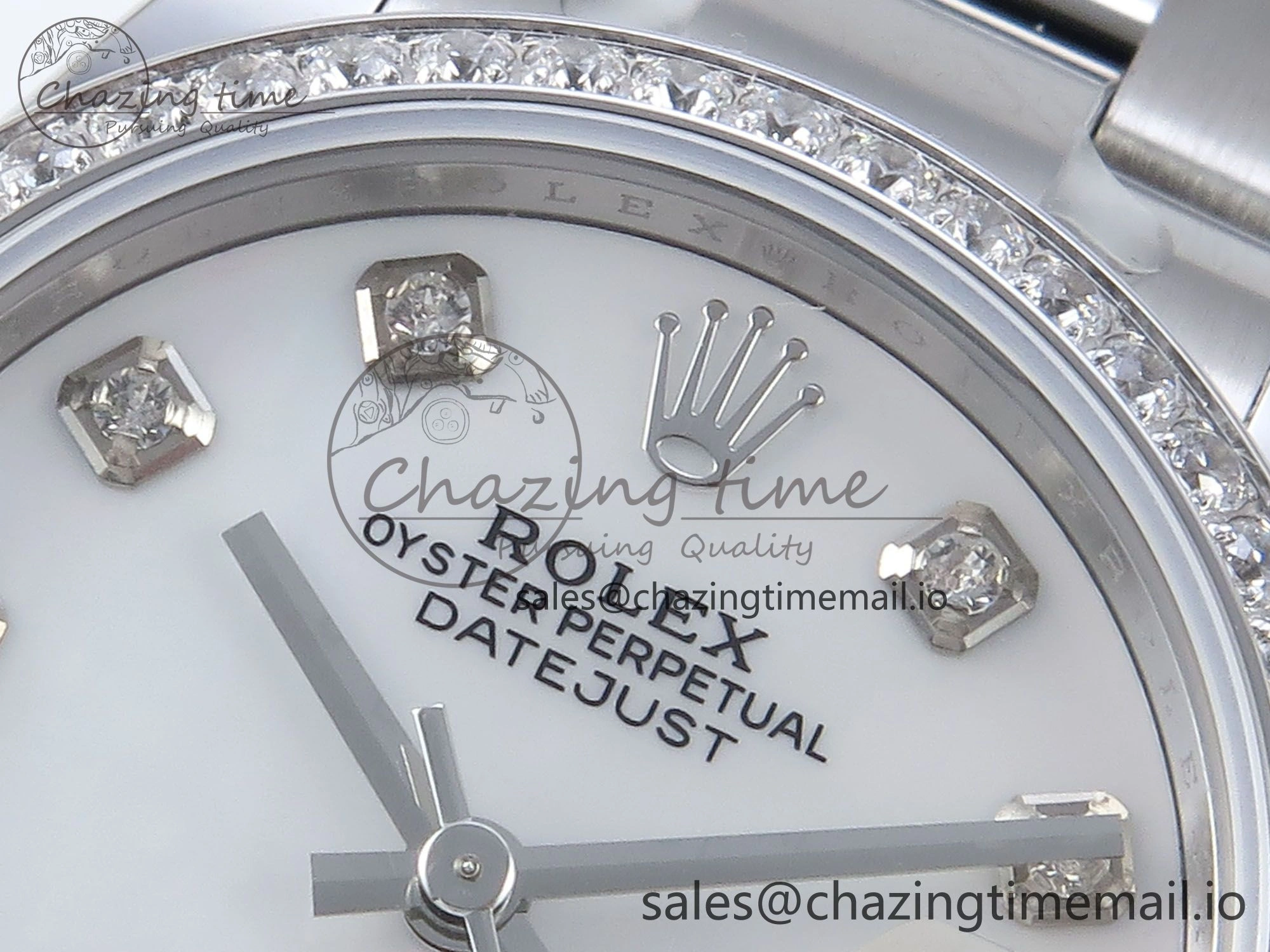 DateJust 31 278384RBR ARF 1:1 Best Edition 904L Steel White MOP Dial Diamonds Bezel on SS Oyster Bracelet ETA 2688