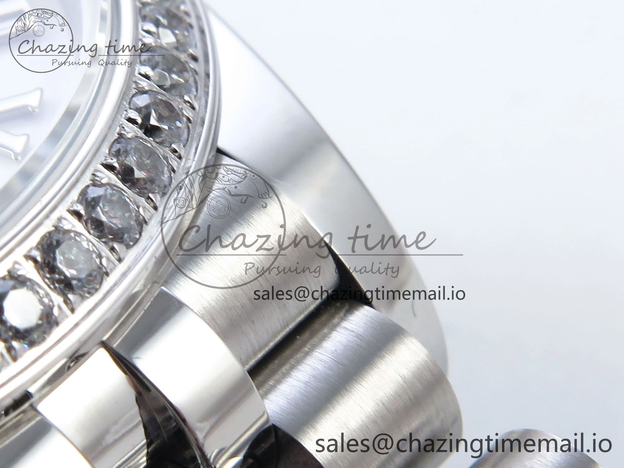 DateJust 31 278384RBR ARF 1:1 Best Edition 904L Steel White Roman Dial Diamonds Bezel on SS Jubilee Bracelet ETA 2688