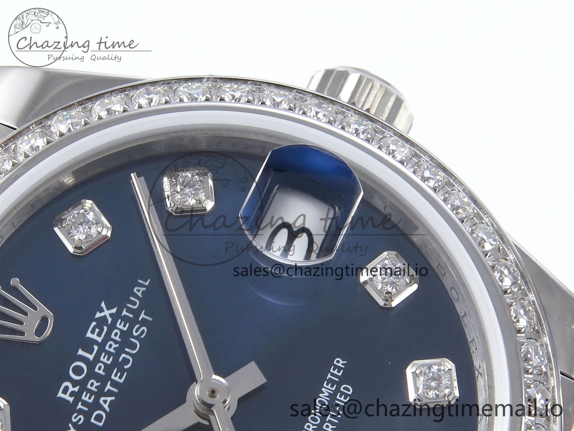 DateJust 31 278384RBR JARF 1:1 Best Edition 904L Steel Blue Diamonds Dial on SS Jubilee Bracelet HZ2236