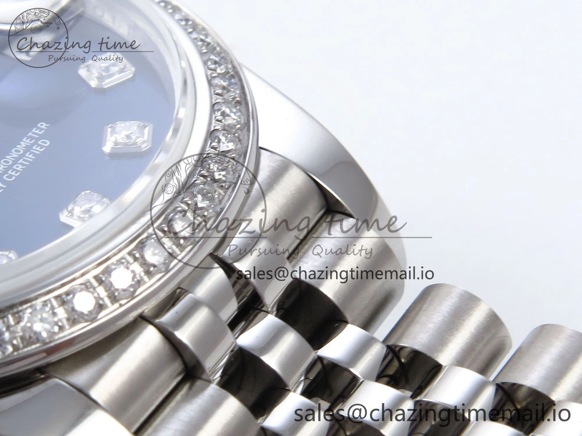 DateJust 31 278384RBR JARF 1:1 Best Edition 904L Steel Blue Diamonds Dial on SS Jubilee Bracelet HZ2236