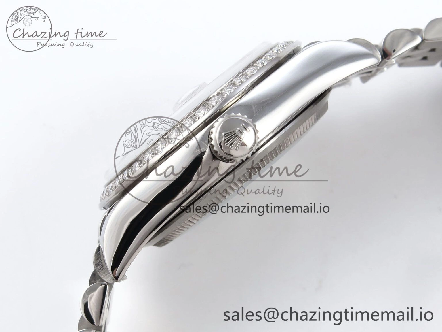 DateJust 31 278384RBR JARF 1:1 Best Edition 904L Steel Gray Roman Diamonds Dial on SS Jubilee Bracelet HZ2236