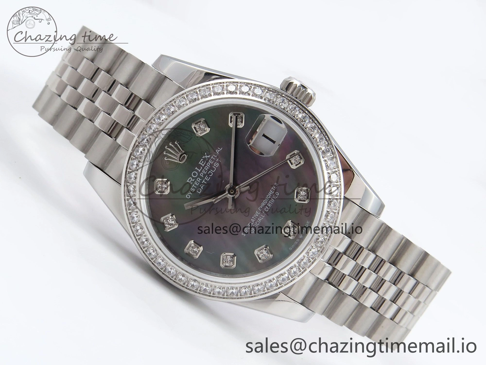 DateJust 31 278384RBR SS GMF 1:1 Best Edition 904L Steel Meteorite Diamonds Dial on Jubilee Bracelet A2824