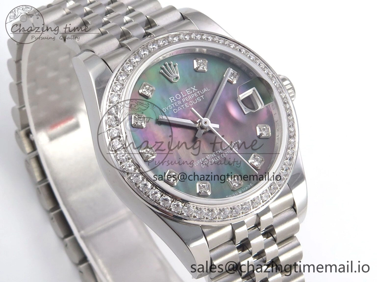 DateJust 31 278384RBR SS GMF 1:1 Best Edition 904L Steel Meteorite Diamonds Dial on Jubilee Bracelet A2824