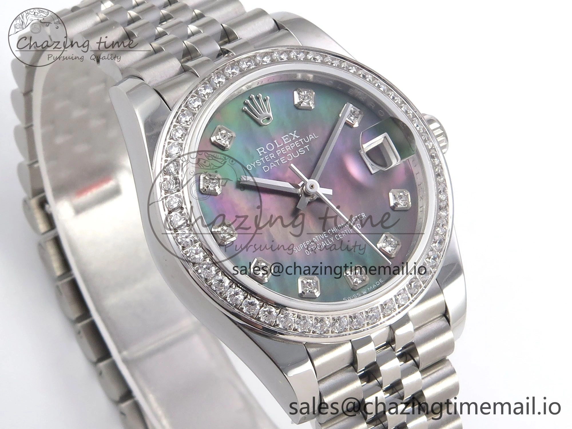 DateJust 31 278384RBR SS GMF 1:1 Best Edition 904L Steel Meteorite Diamonds Dial on Jubilee Bracelet A2824