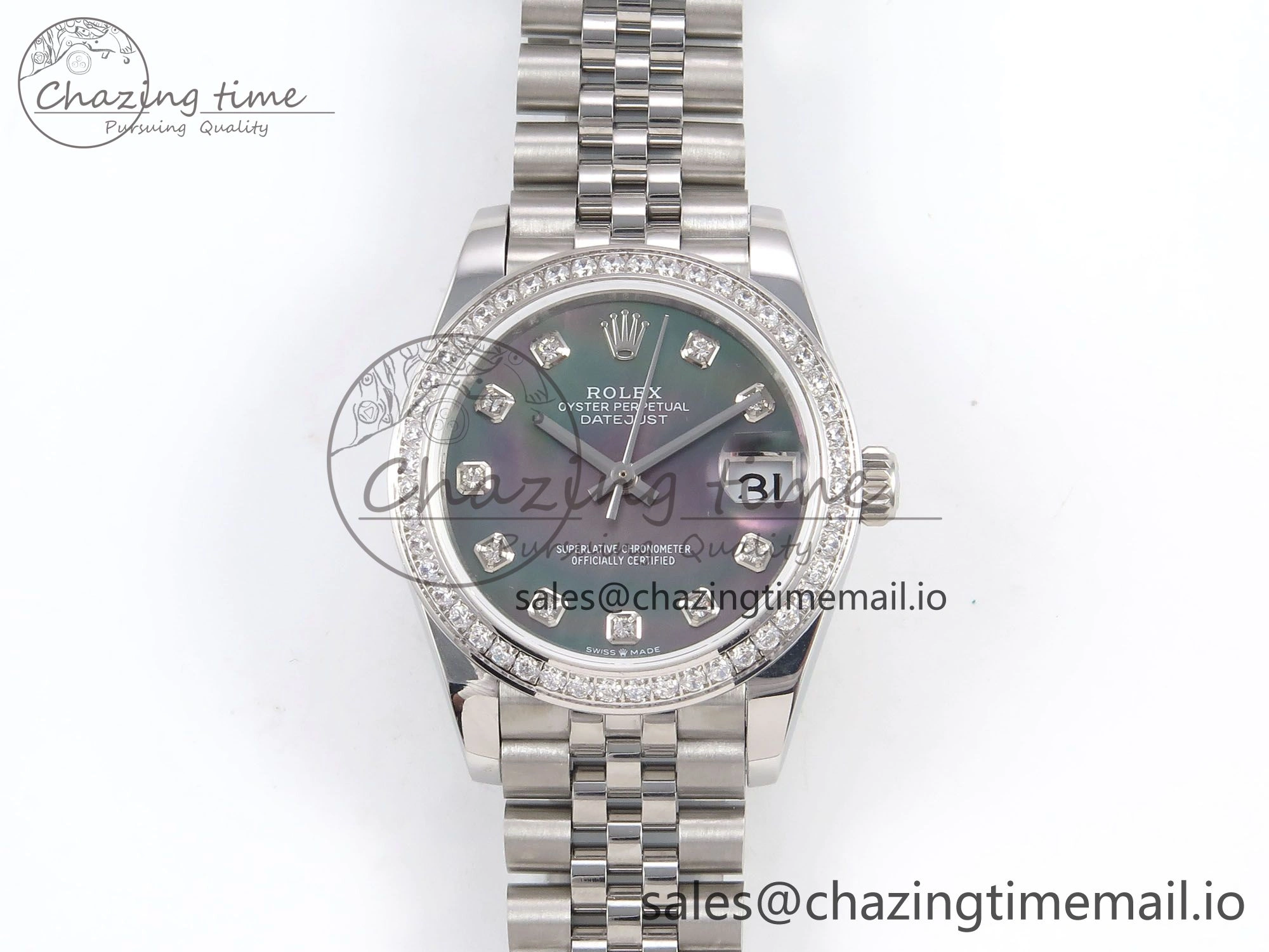 DateJust 31 278384RBR SS GMF 1:1 Best Edition 904L Steel Meteorite Diamonds Dial on Jubilee Bracelet A2824