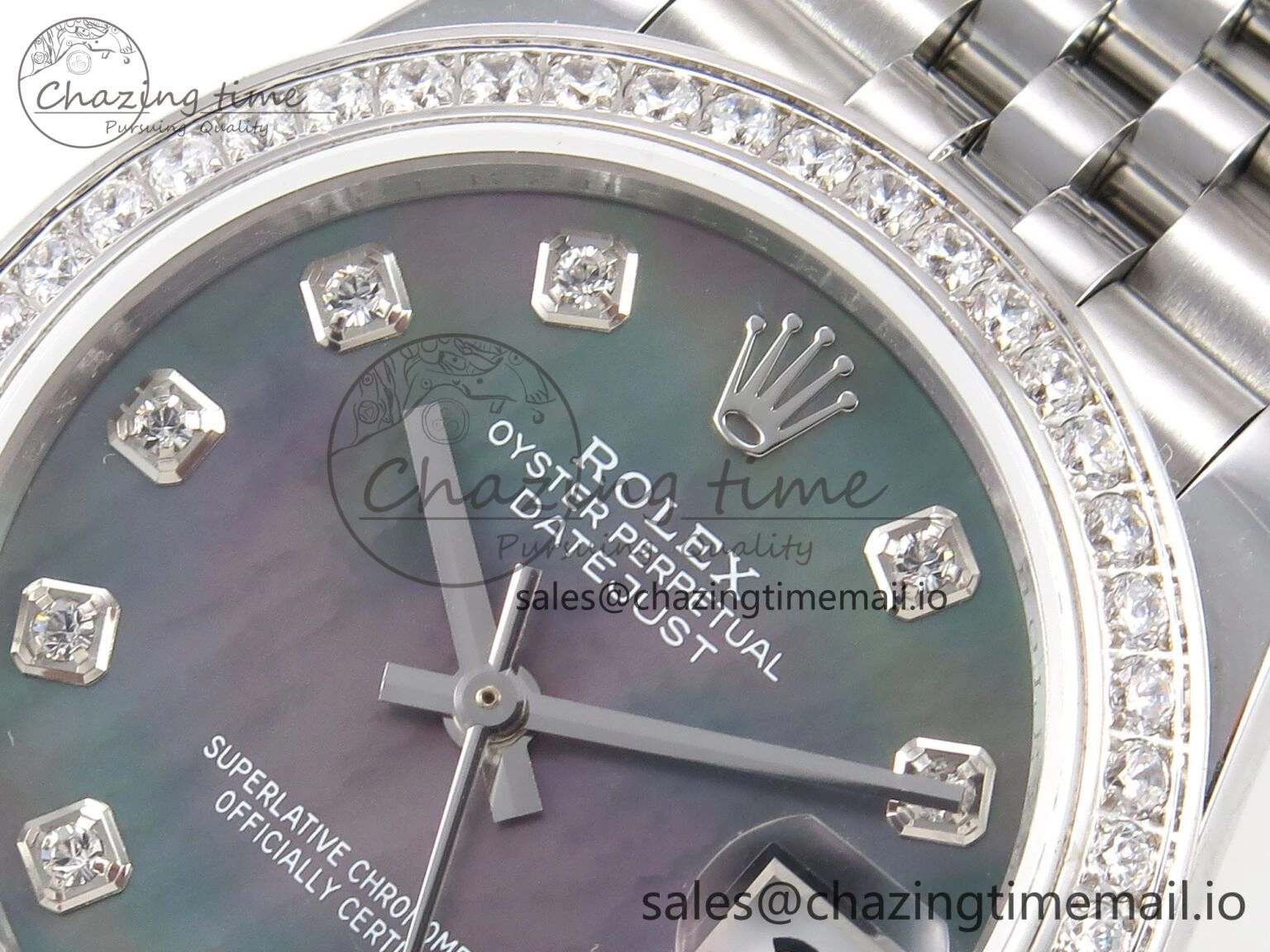 DateJust 31 278384RBR SS GMF 1:1 Best Edition 904L Steel Meteorite Diamonds Dial on Jubilee Bracelet A2824