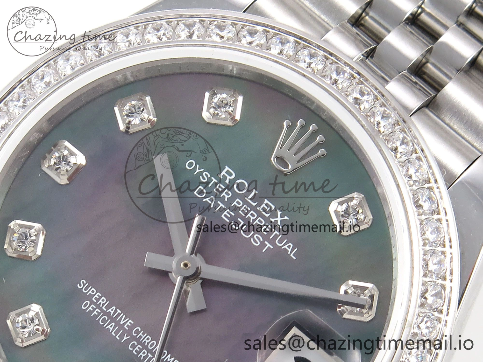 DateJust 31 278384RBR SS GMF 1:1 Best Edition 904L Steel Meteorite Diamonds Dial on Jubilee Bracelet A2824