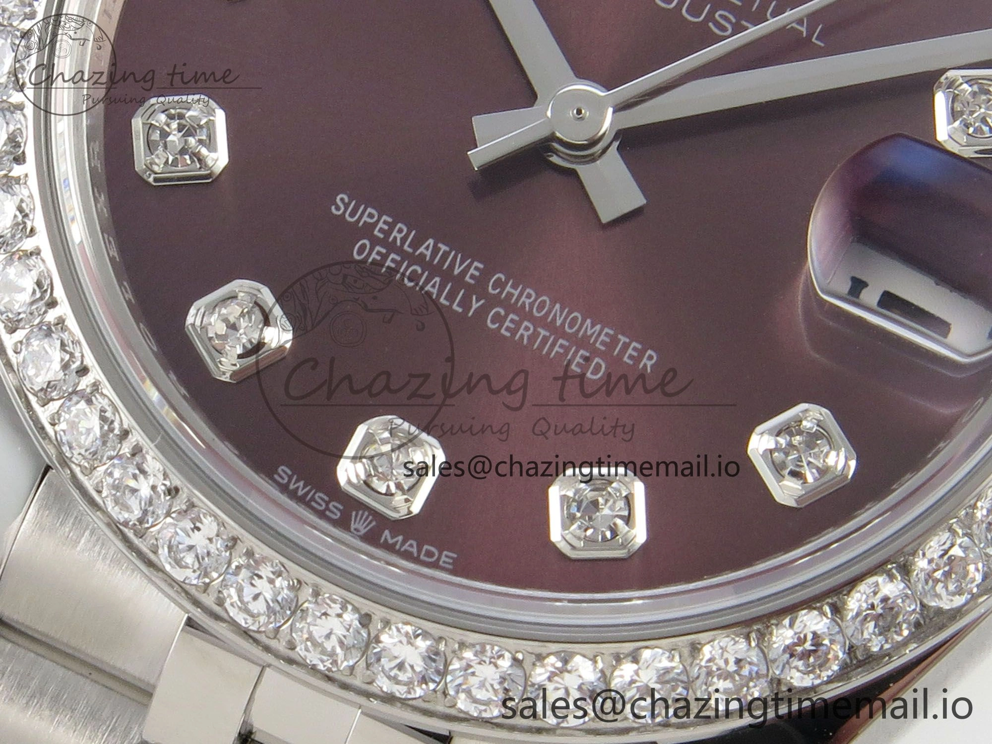 DateJust 31 278384RBR THBF 1:1 Best Edition 904L Steel Brown Diamonds Dial Diamonds Bezel on SS Jubilee Bracelet HZ Cal.2236