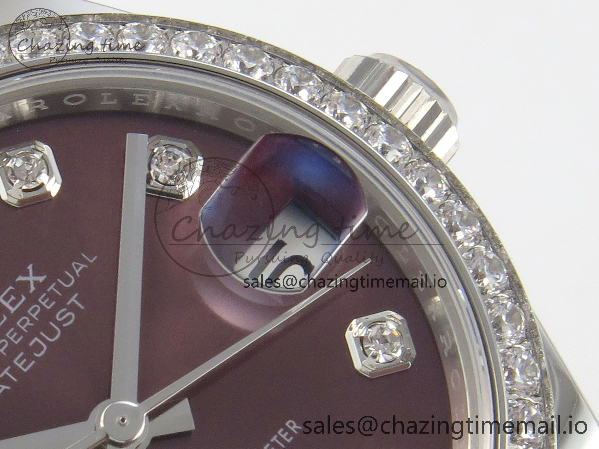 DateJust 31 278384RBR THBF 1:1 Best Edition 904L Steel Brown Diamonds Dial Diamonds Bezel on SS Jubilee Bracelet HZ Cal.2236