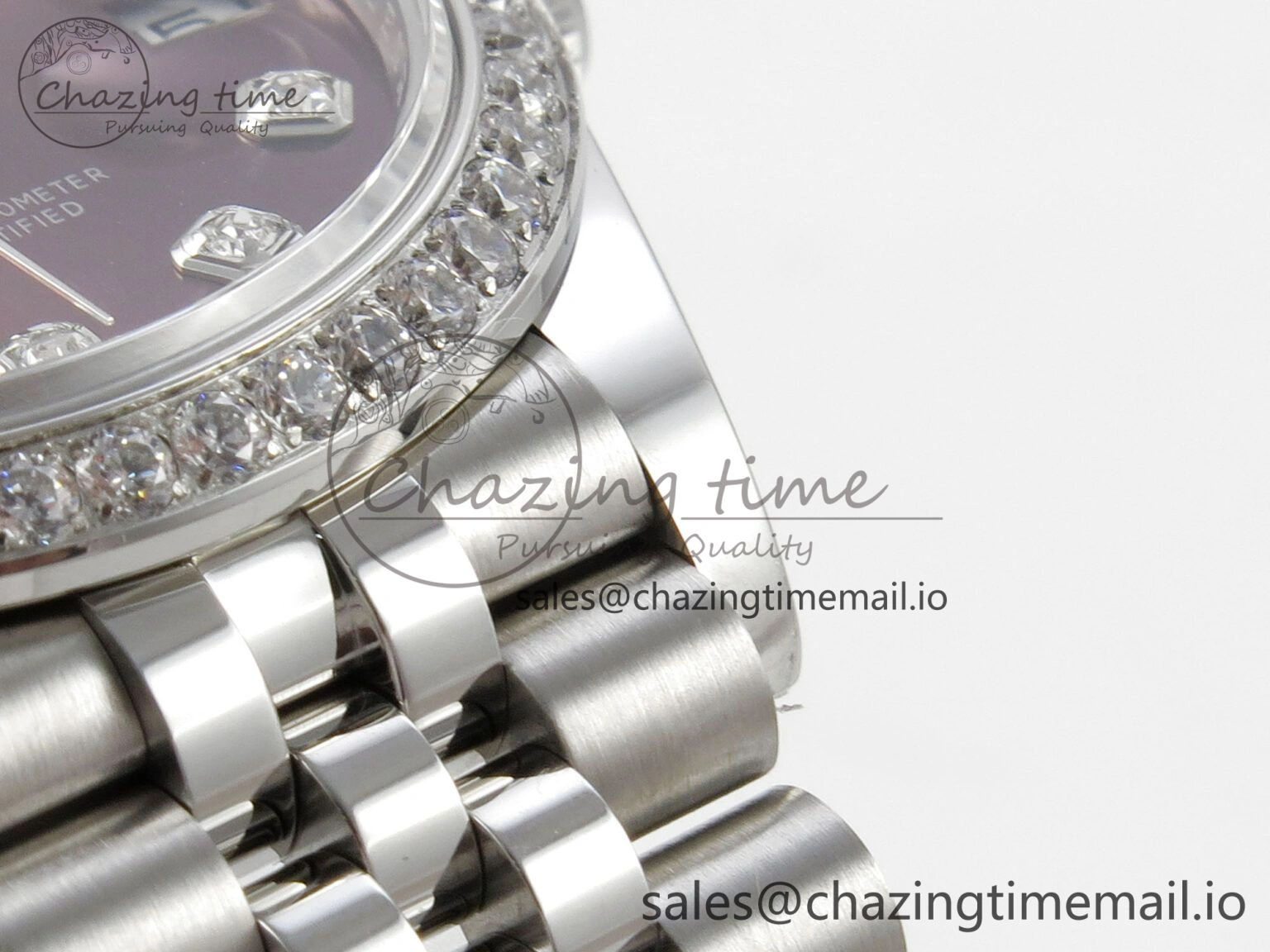 DateJust 31 278384RBR THBF 1:1 Best Edition 904L Steel Brown Diamonds Dial Diamonds Bezel on SS Jubilee Bracelet HZ Cal.2236