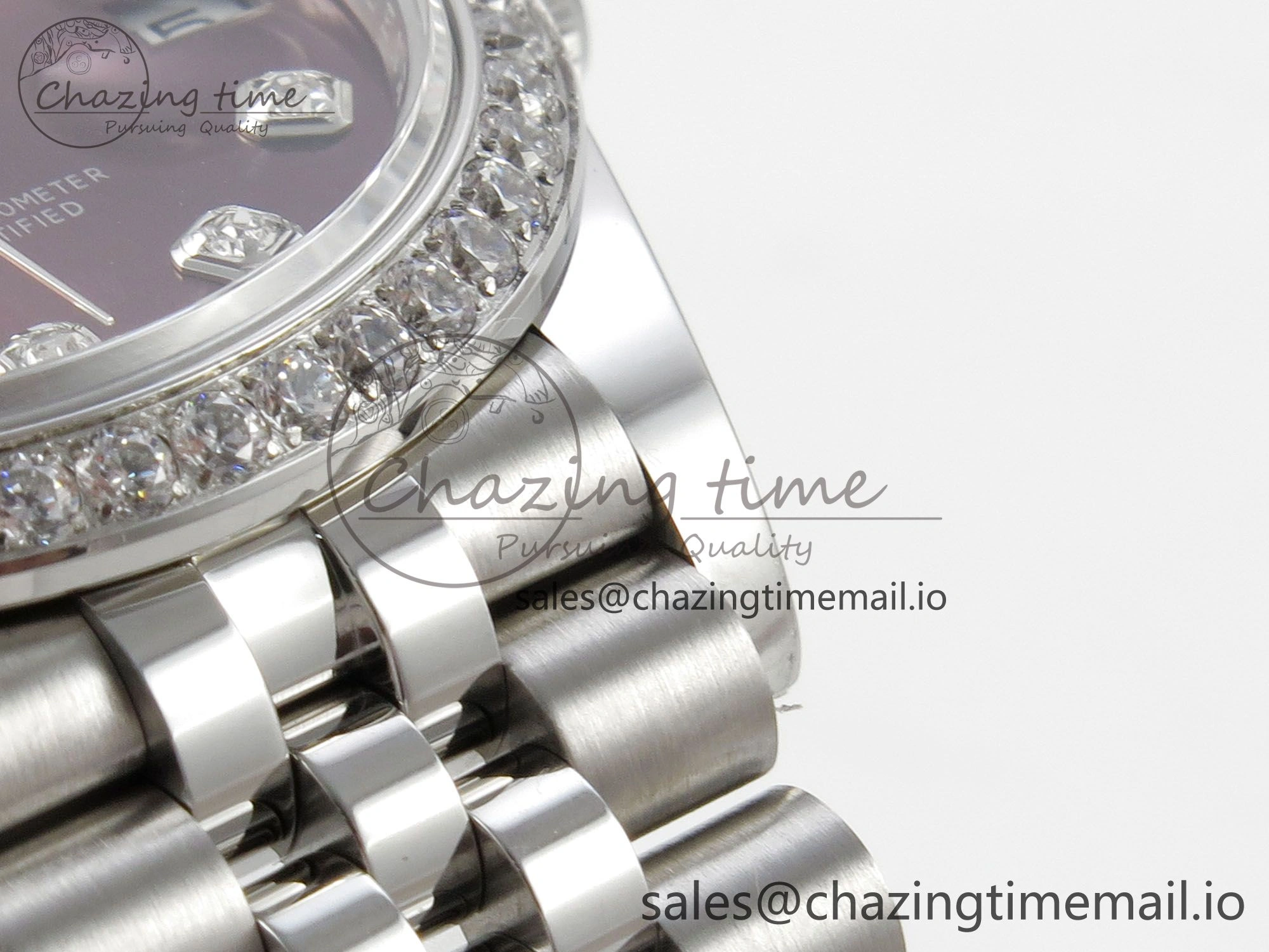 DateJust 31 278384RBR THBF 1:1 Best Edition 904L Steel Brown Diamonds Dial Diamonds Bezel on SS Jubilee Bracelet HZ Cal.2236