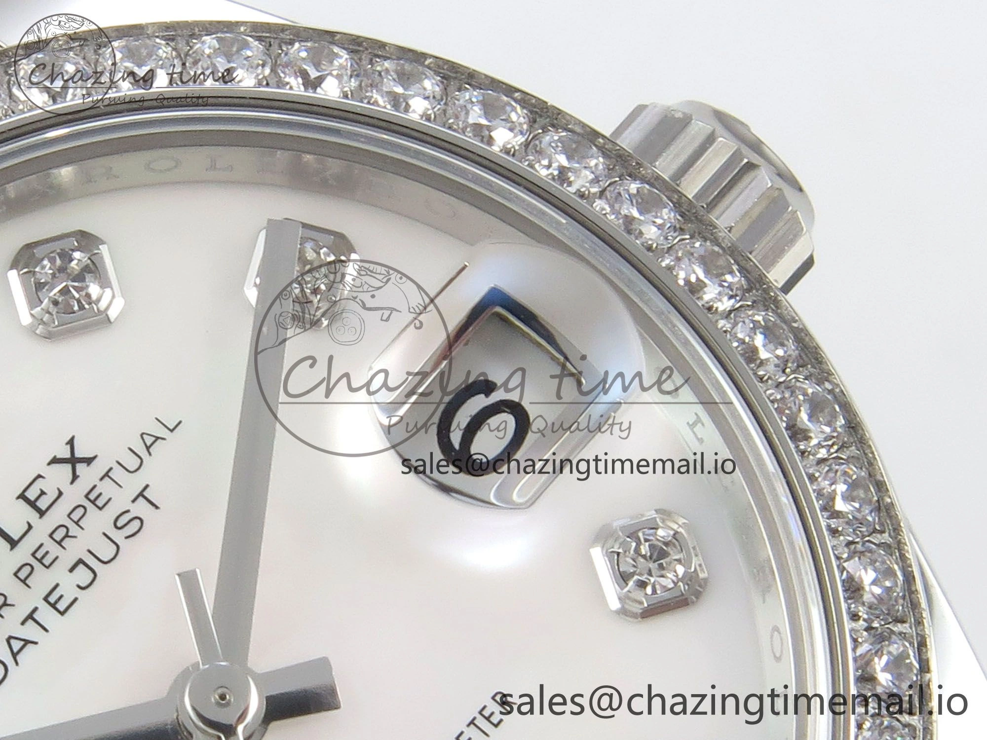 DateJust 31 278384RBR THBF 1:1 Best Edition 904L Steel White MOP Dial Diamonds Bezel on SS Oyster Bracelet HZ Cal.2236