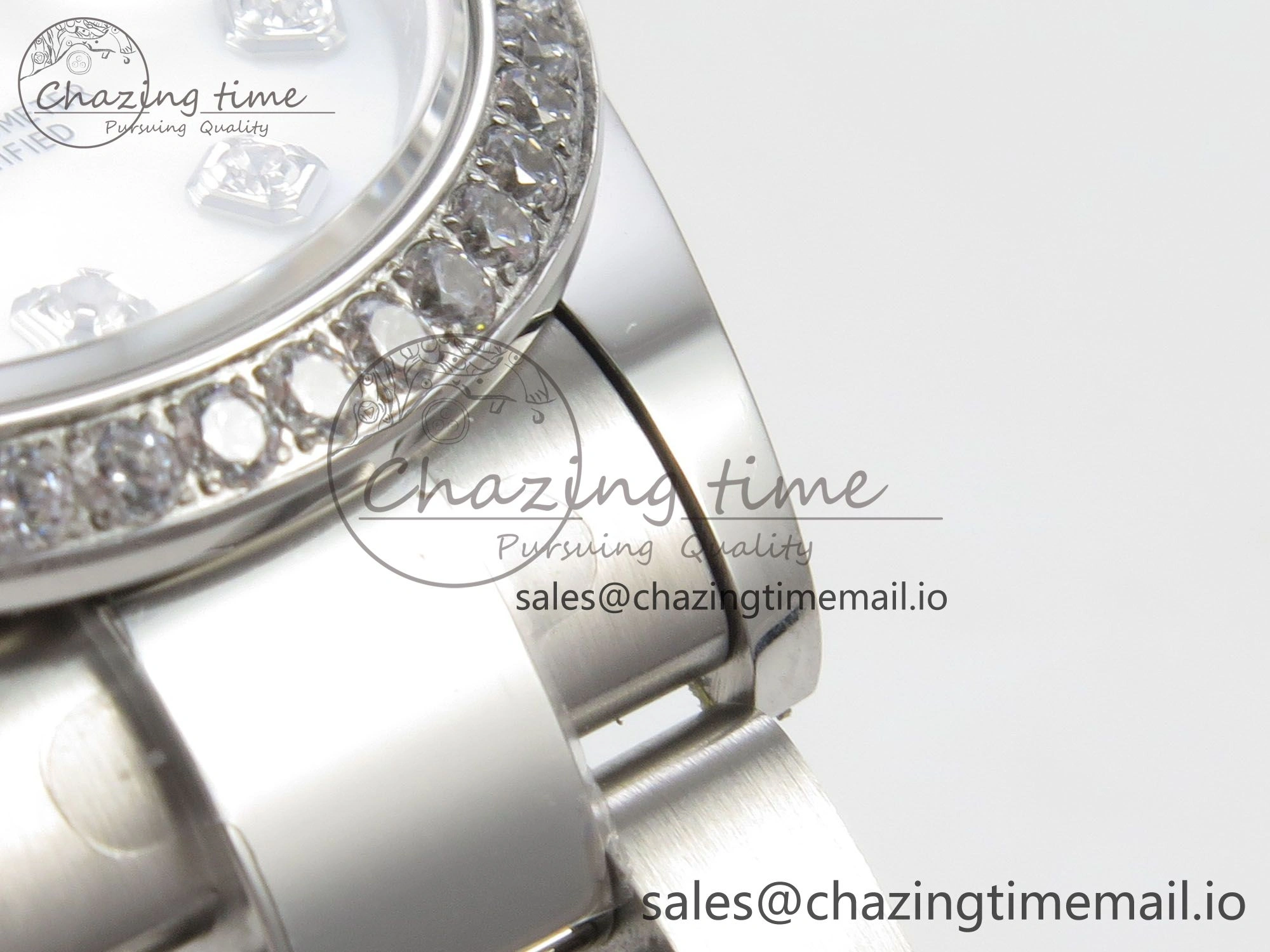 DateJust 31 278384RBR THBF 1:1 Best Edition 904L Steel White MOP Dial Diamonds Bezel on SS Oyster Bracelet HZ Cal.2236