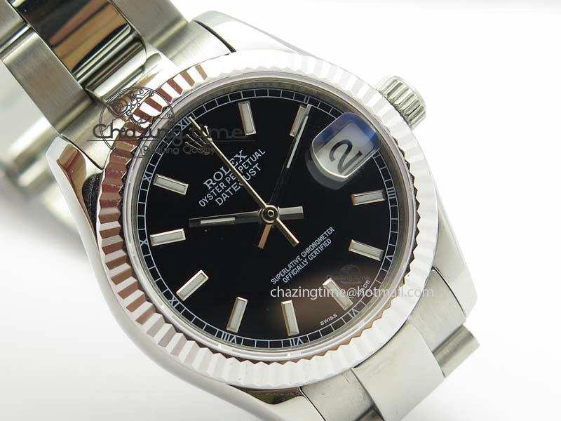 DateJust 31mm SS BP-Maker Best Edition Black Dial On SS Bracelet A2824 V2
