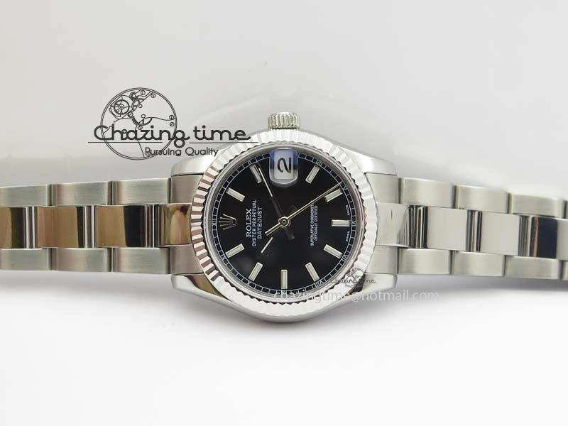 DateJust 31mm SS BP-Maker Best Edition Black Dial On SS Bracelet A2824 V2
