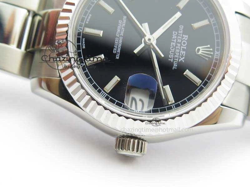 DateJust 31mm SS BP-Maker Best Edition Black Dial On SS Bracelet A2824 V2