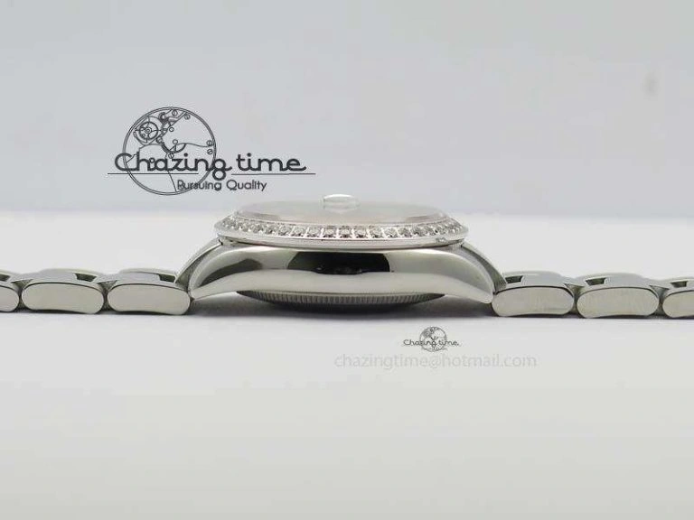 DateJust 31mm SS BP-Maker Best Edition Diamond Bezel White MOP Dial On SS Bracelet A2824 V2