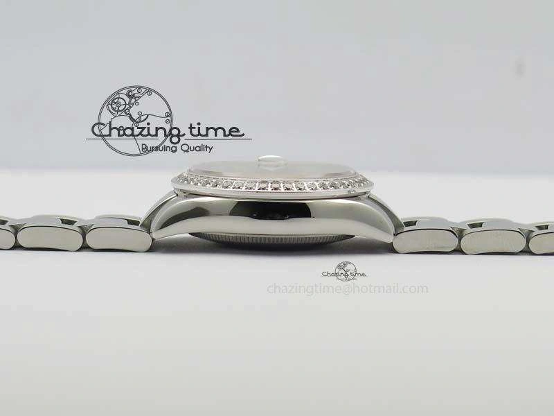 DateJust 31mm SS BP-Maker Best Edition Diamond Bezel White MOP Dial On SS Bracelet A2824 V2