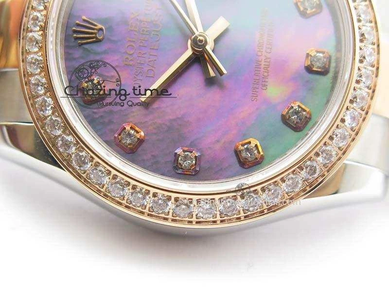DateJust 31mm SS RG BP-Maker Best Edition MOP Diamond Markers Dial On SS RG Bracelet A2824 V2