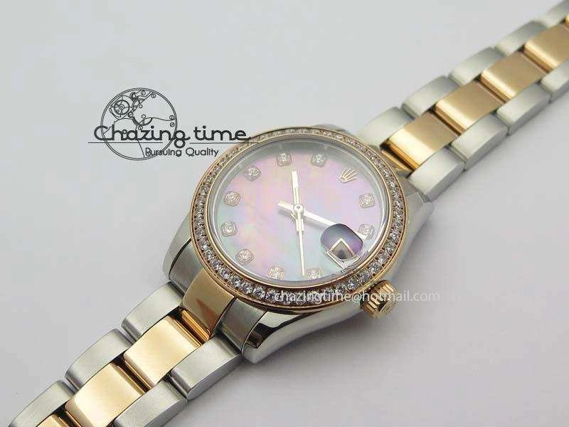 DateJust 31mm SS RG BP-Maker Best Edition MOP Diamond Markers Dial On SS RG Bracelet A2824 V2