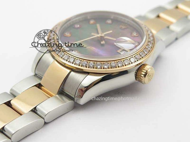 DateJust 31mm SS RG BP-Maker Best Edition MOP Diamond Markers Dial On SS RG Bracelet A2824 V2