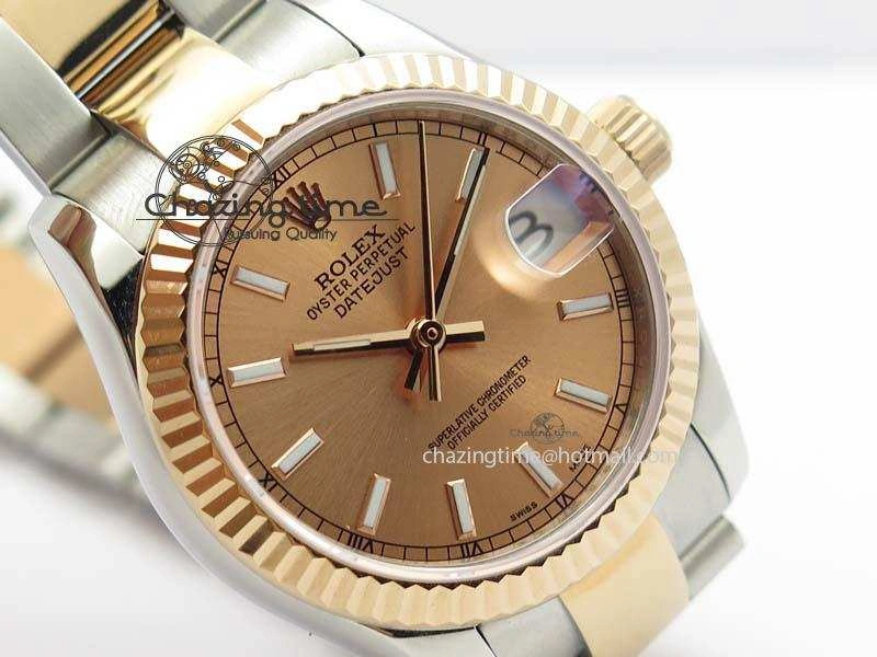 DateJust 31mm SS RG BP-Maker Best Edition Rose Gold Dial On SS RG Bracelet A2824 V2