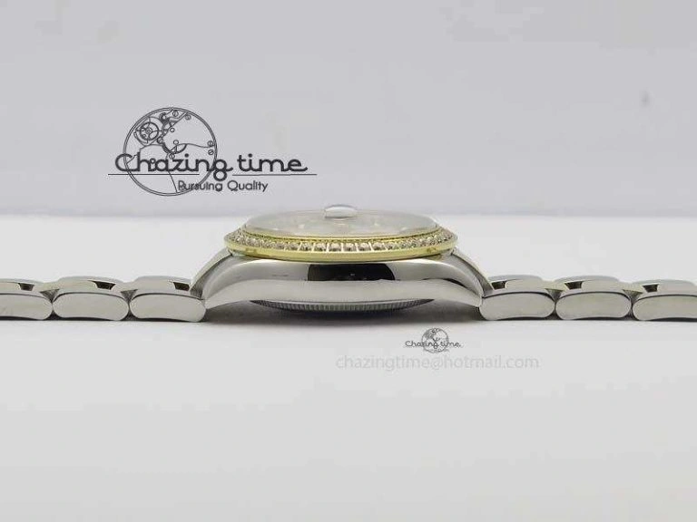 DateJust 31mm SS YG BP-Maker Best Edition Diamond Bezel White MOP Dial On SS YG Bracelet A2824 V2