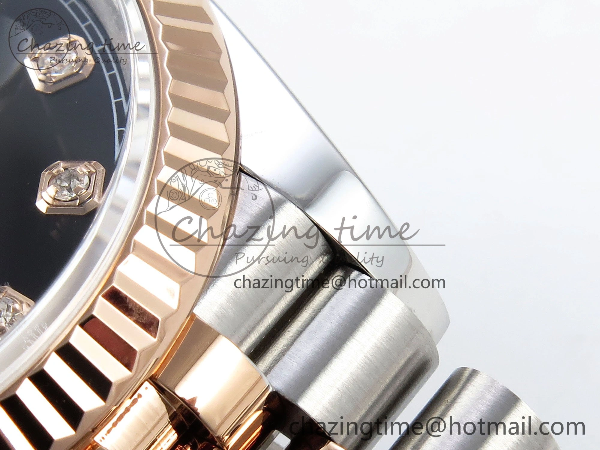 DateJust 36 126231 APF 1:1 Best Edition 904L Steel Black Diamonds Dial on SS RG Jubilee Bracelet VR3235