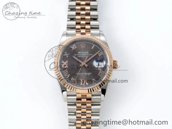 DateJust 36 126231 APF 1:1 Best Edition 904L Steel Brown Diamond Roman Dial on Jubilee Bracelet VR3235