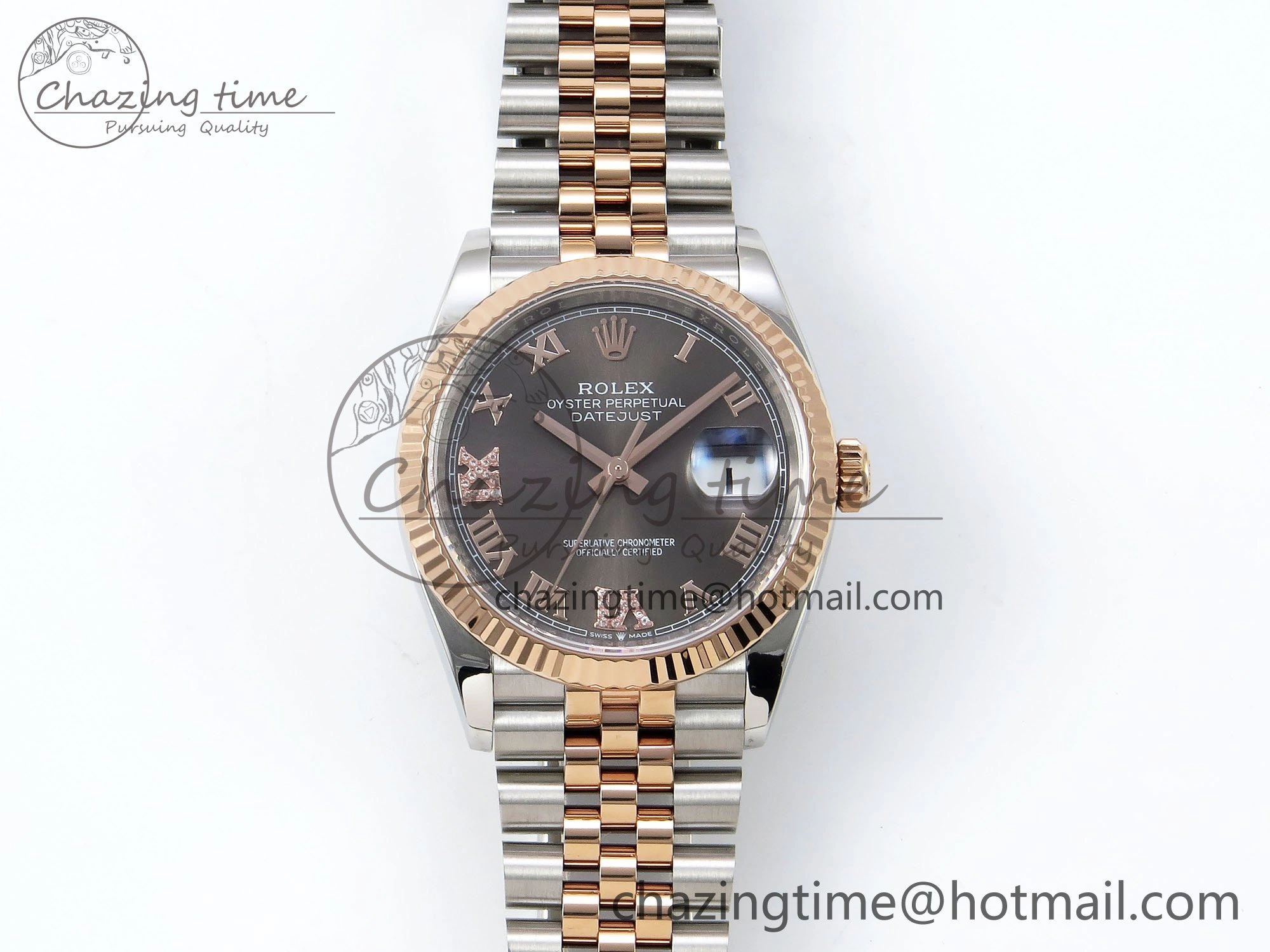 DateJust 36 126231 APF 1:1 Best Edition 904L Steel Brown Diamond Roman Dial on Jubilee Bracelet VR3235