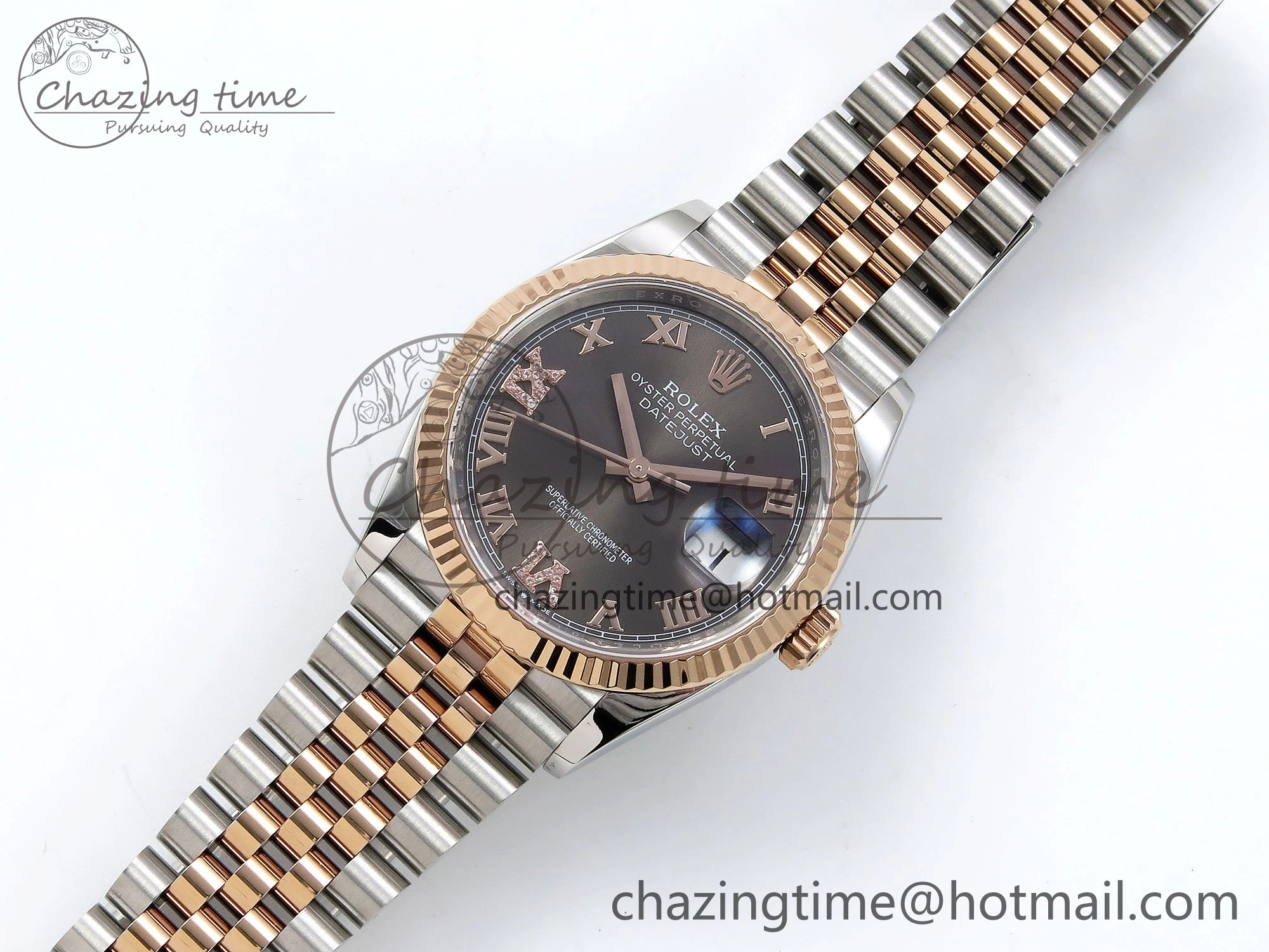 DateJust 36 126231 APF 1:1 Best Edition 904L Steel Brown Diamond Roman Dial on Jubilee Bracelet VR3235