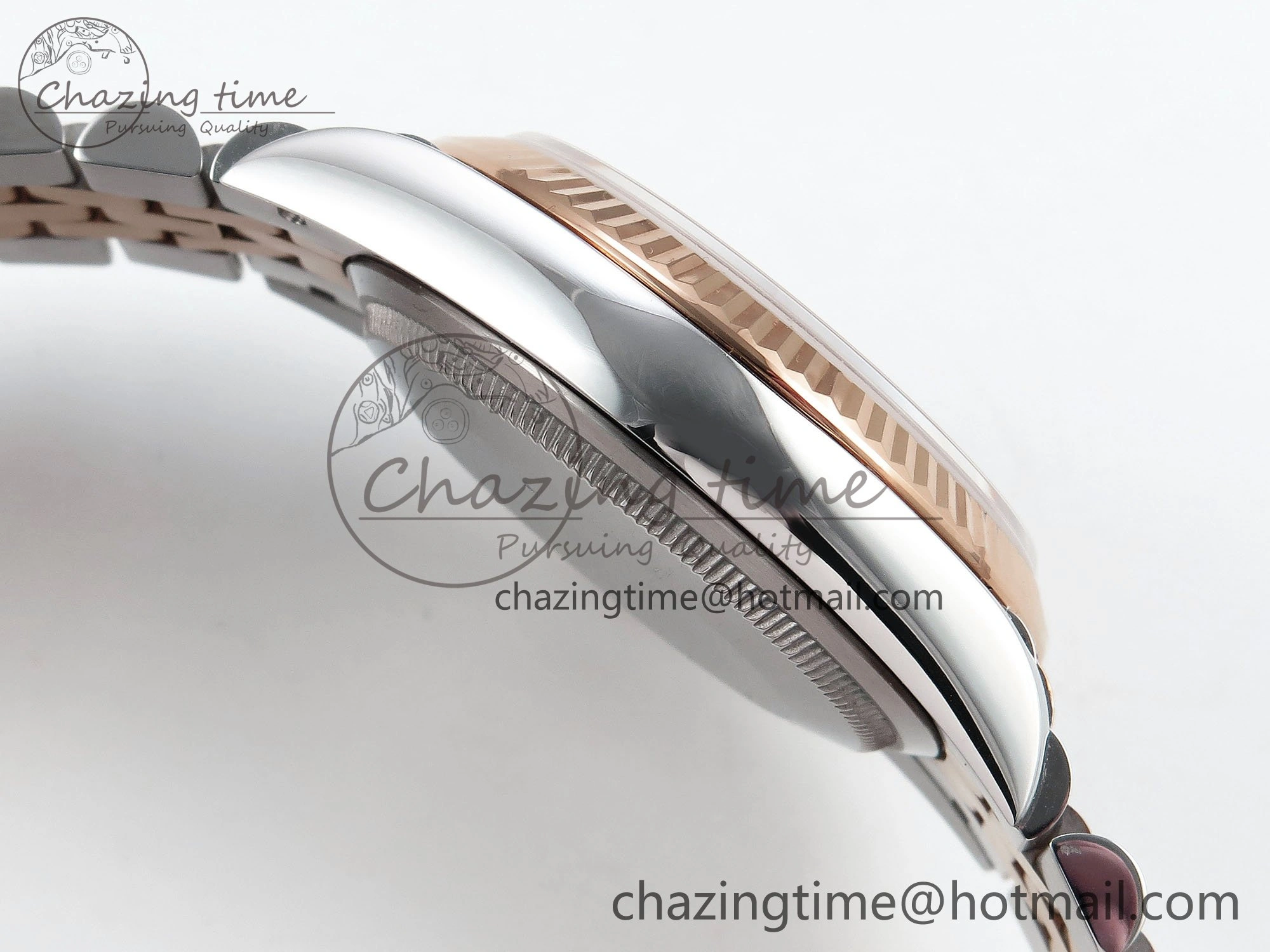 DateJust 36 126231 APF 1:1 Best Edition 904L Steel Brown Sitck Dial on SS RG Jubilee Bracelet VR3235