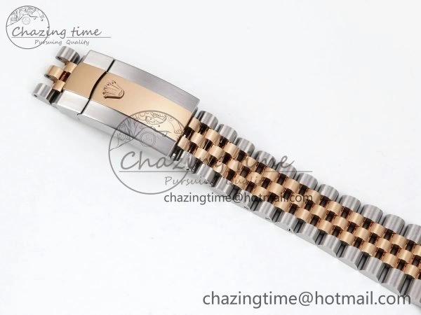 DateJust 36 126231 APF 1:1 Best Edition 904L Steel Brown Sitck Dial on SS RG Jubilee Bracelet VR3235