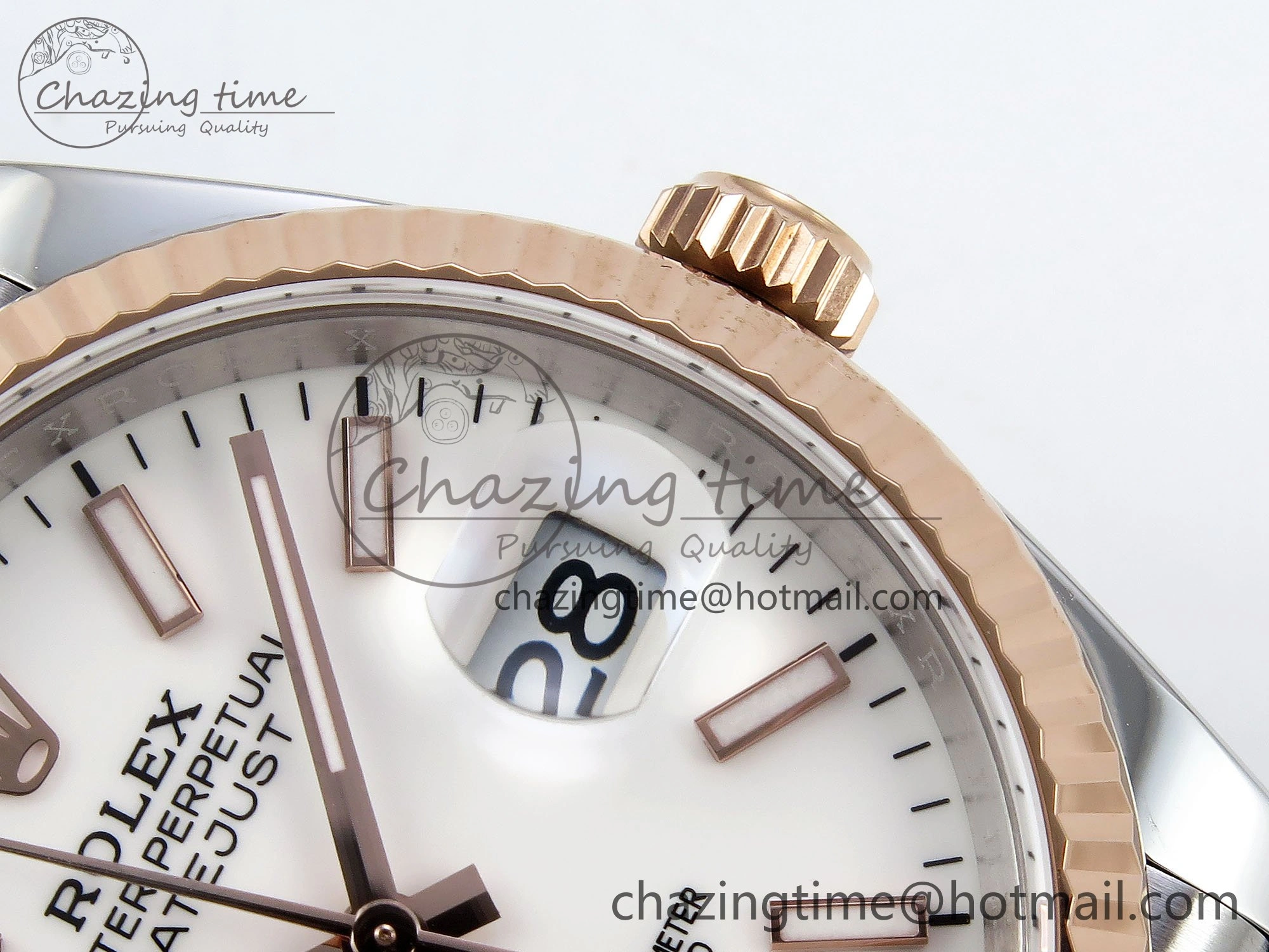 DateJust 36 126231 APF 1:1 Best Edition 904L Steel White Sitck Dial on SS RG Jubilee Bracelet VR3235