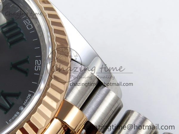 DateJust 36 126231 Clean 1:1 Best Edition 904L Steel Gray DIal Green Roman Marker on SS RG Jubilee Bracelet VR3235